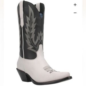 Dingo1969 Hold Yer Horses Cowboy Booties Black & White